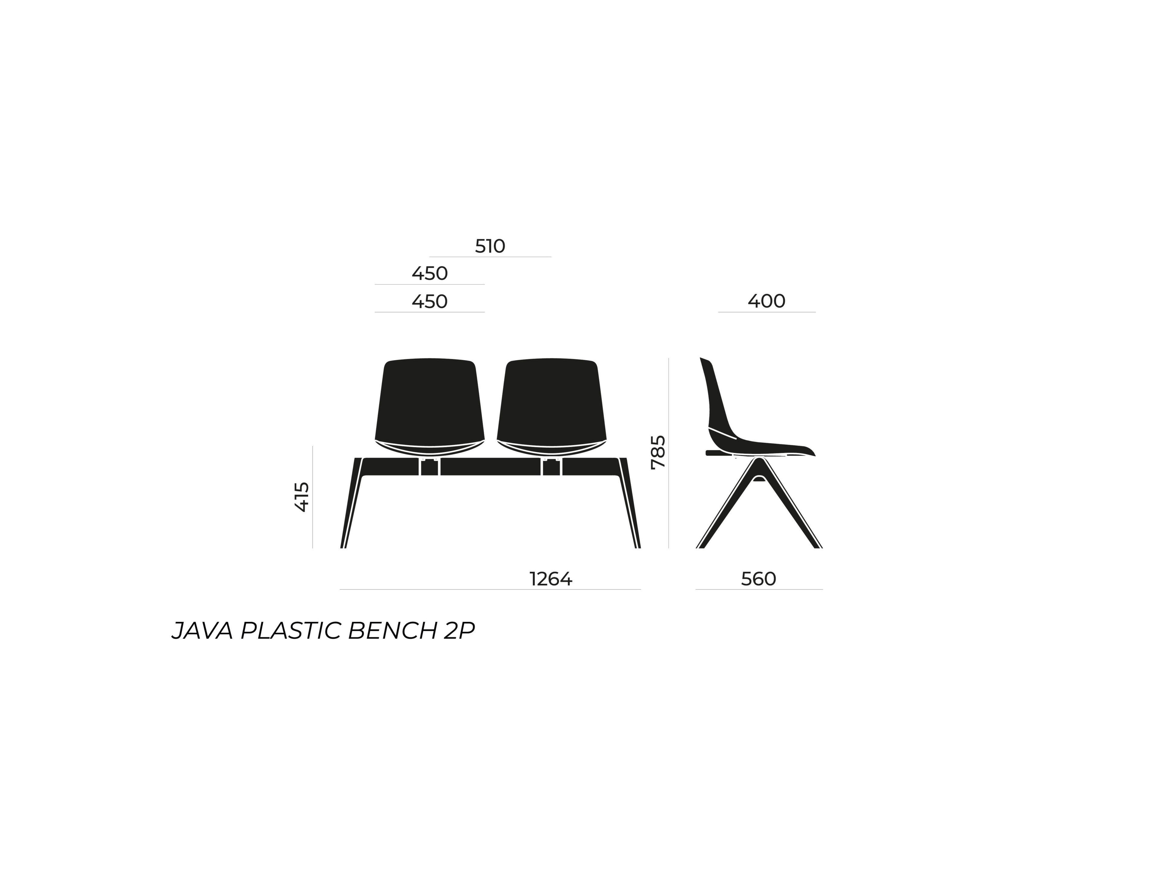 Сидя на полу бар Nahu Java Plastic Bench ARCH-00057148 - Вид №7