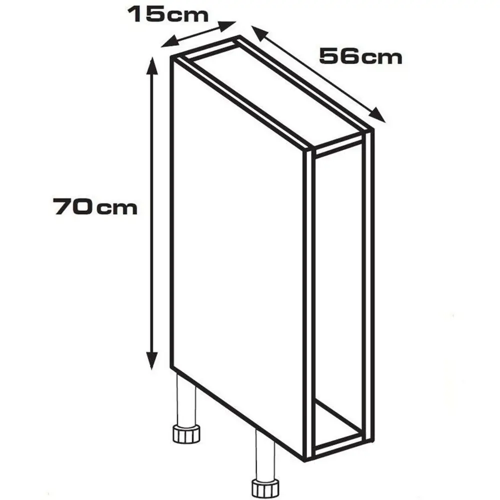 Каркас напольный 15x70x56 см, ЛДСП, цвет белый 82286683 STLM-2007063 DELINIA  - Вид №6