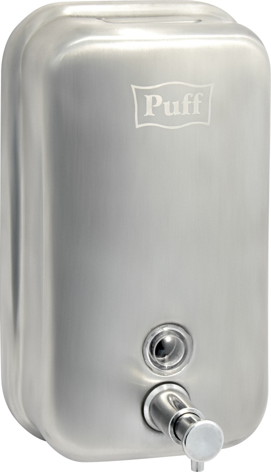 1402.097 Дозатор для жидкого мыла из нерж стали матовый антивандальный 8615m PUFF