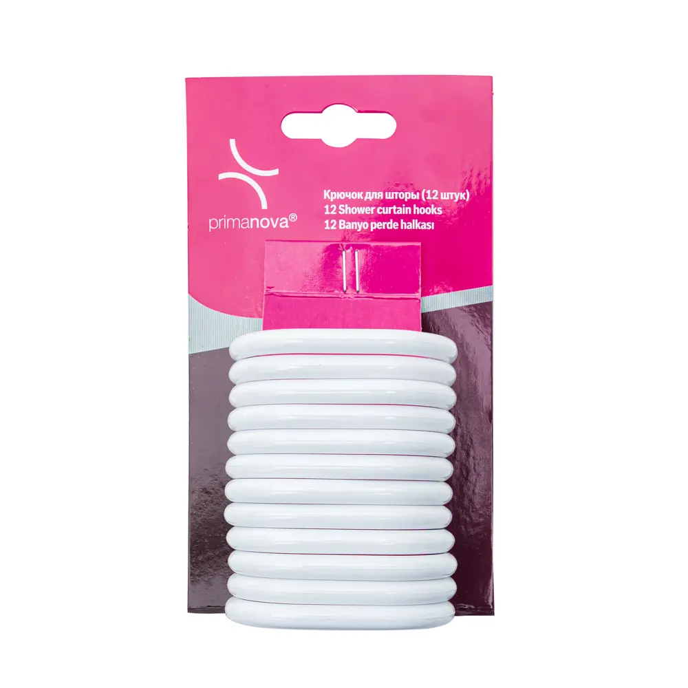 Кольца для шторы в ванную Primanova цвет белый 12 шт STLM-2191128 - Вид №3