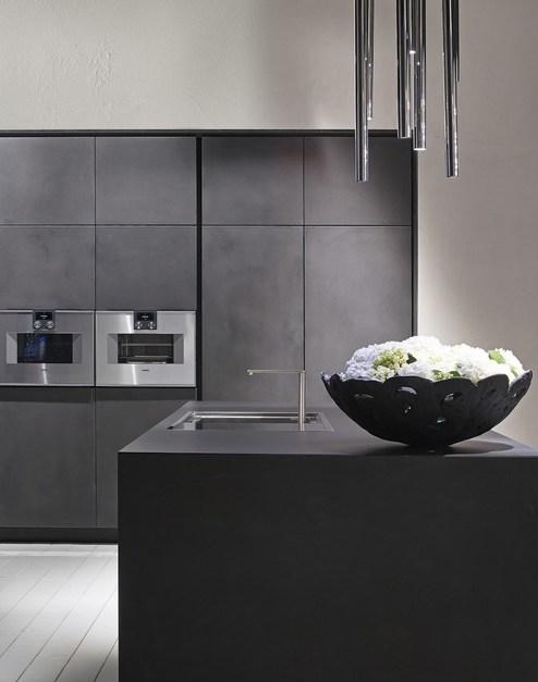 RIFRA Кухня с двойным островом из черного бетона One sun-id-1504045 - Вид №1
