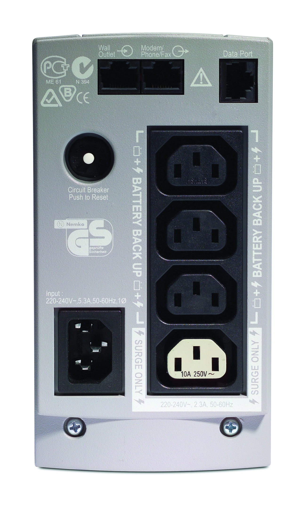 BK650EI back-ups cs 650va/400w 230v interface port db-9 rs-232, usb APC Santreyd  - Вид №1