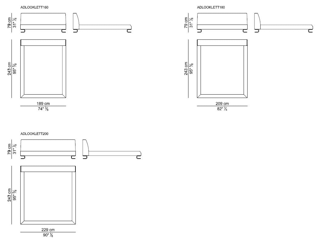 Кожаная мягкая двуспальная кровать i 4 Mariani Look ARCH-00016972 - Вид №3