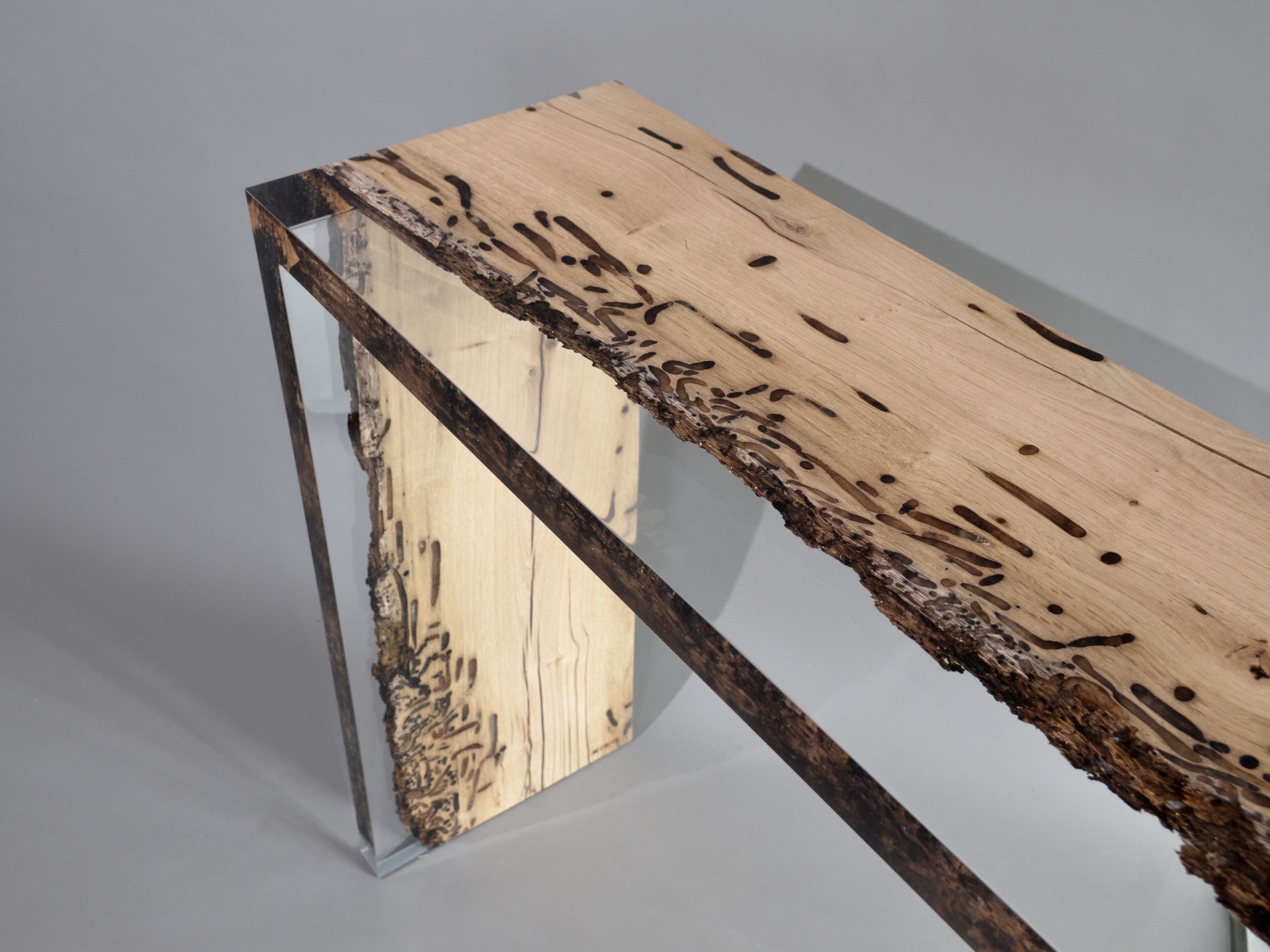 Прямоугольная консоль из дуба и смолы alcarol Bricola ARCH-00098722 - Вид №3