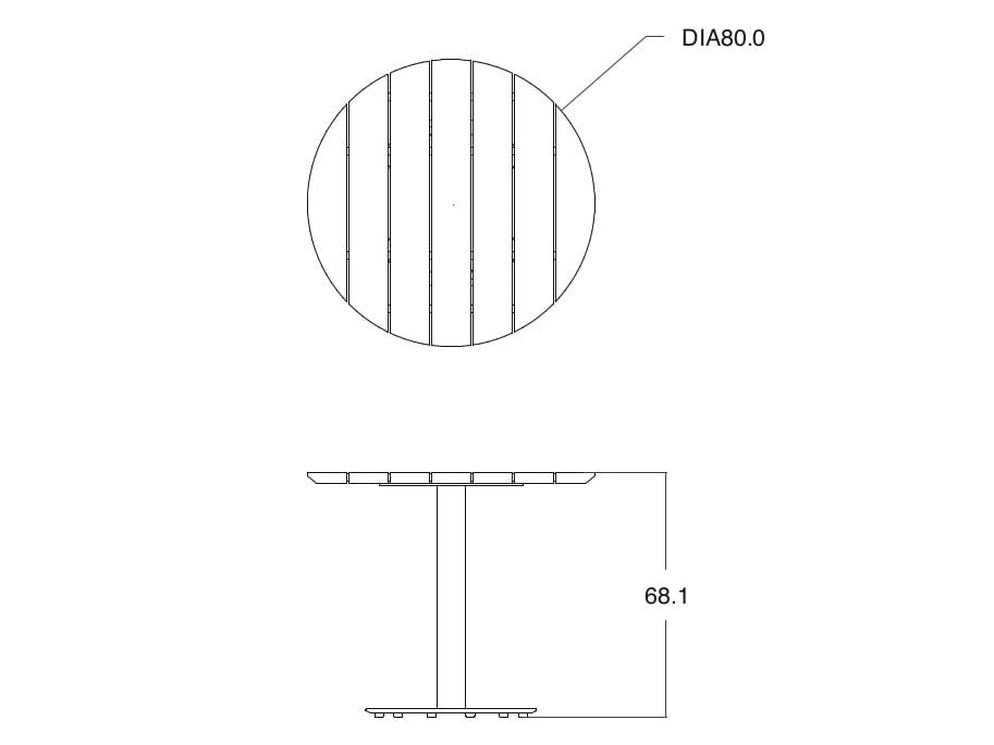 Круглый стол из тикового дерева TRIBÙ T-Table ARCH-00076681 - Вид №4