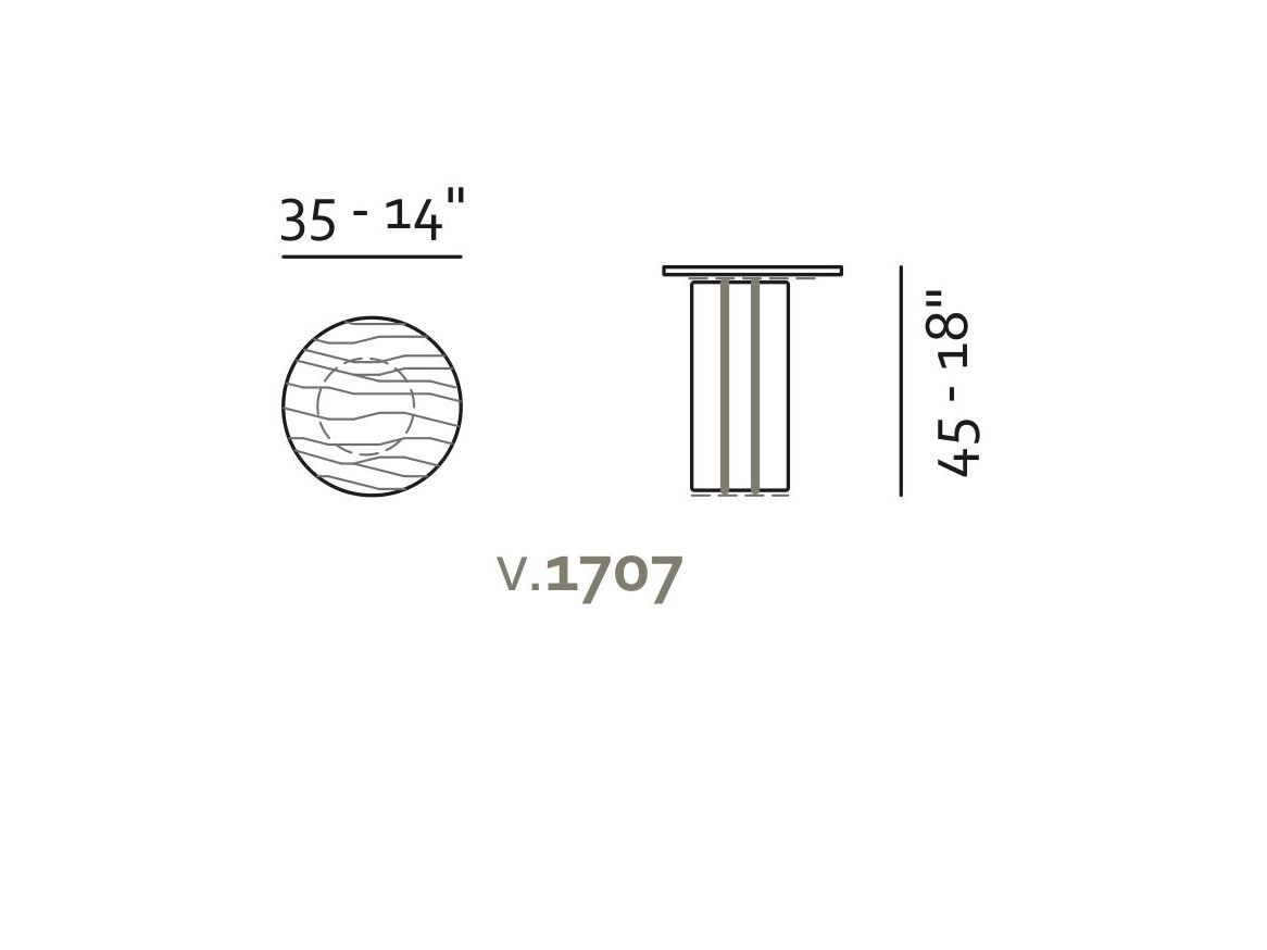 Круглый сервировочный столик из керамогранита Max Divani KRISA ARCH-00066807 - Вид №3