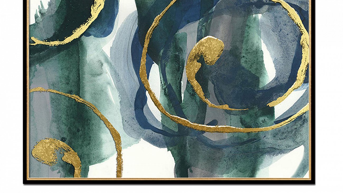 Картина с абстрактным рисунком 80х80 см Jasper III EVENHOME  00-3878772 Зеленый;разноцветный  - Вид №2