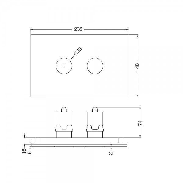 ACP-CHR-5012501 Панель управления пневматическая Artize  Белый  - Вид №1