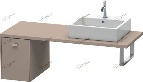 BR513004343 Шкафчик для консоли Brioso #BR5130 320 x 550 мм Базальт матовый, декор Duravit