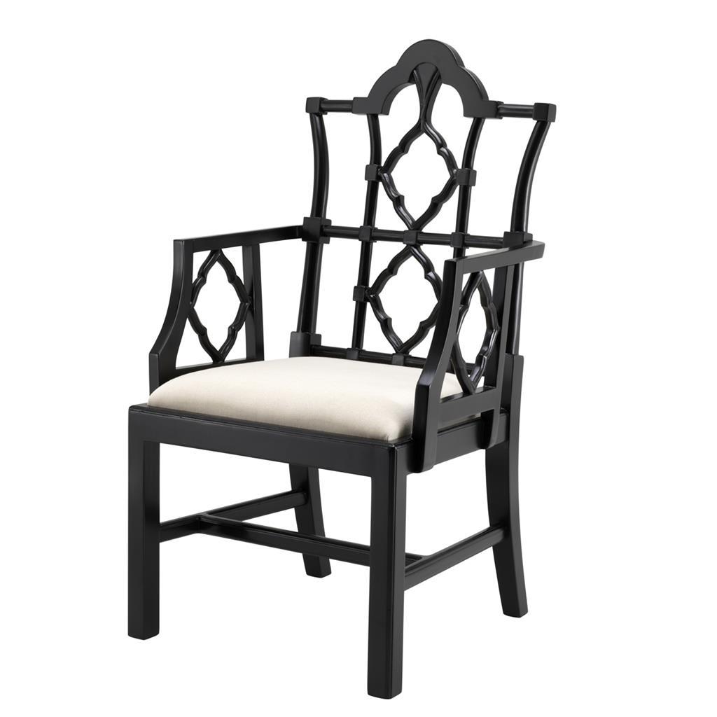 Кресло Rufino от Eichholtz черное EICHHOLTZ ДИЗАЙНЕРСКИЕ, EICHHOLTZ 062308 Черный  - Вид №1