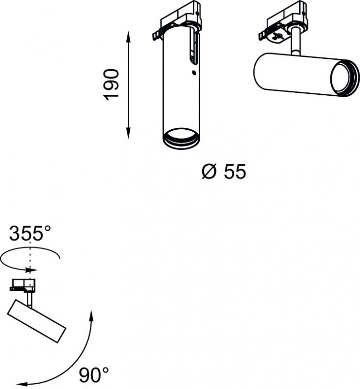 Lucifero's Светодиодные трековые светильники из экструдированного алюминия Semplice sun-id-1476446 - Вид №3