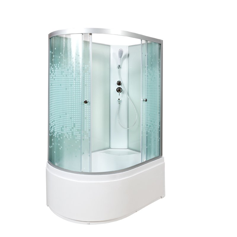 BМ1510 N LED с гм. BLACK Душевая кабина DETO Серия ВМ L 920 R N без крыши