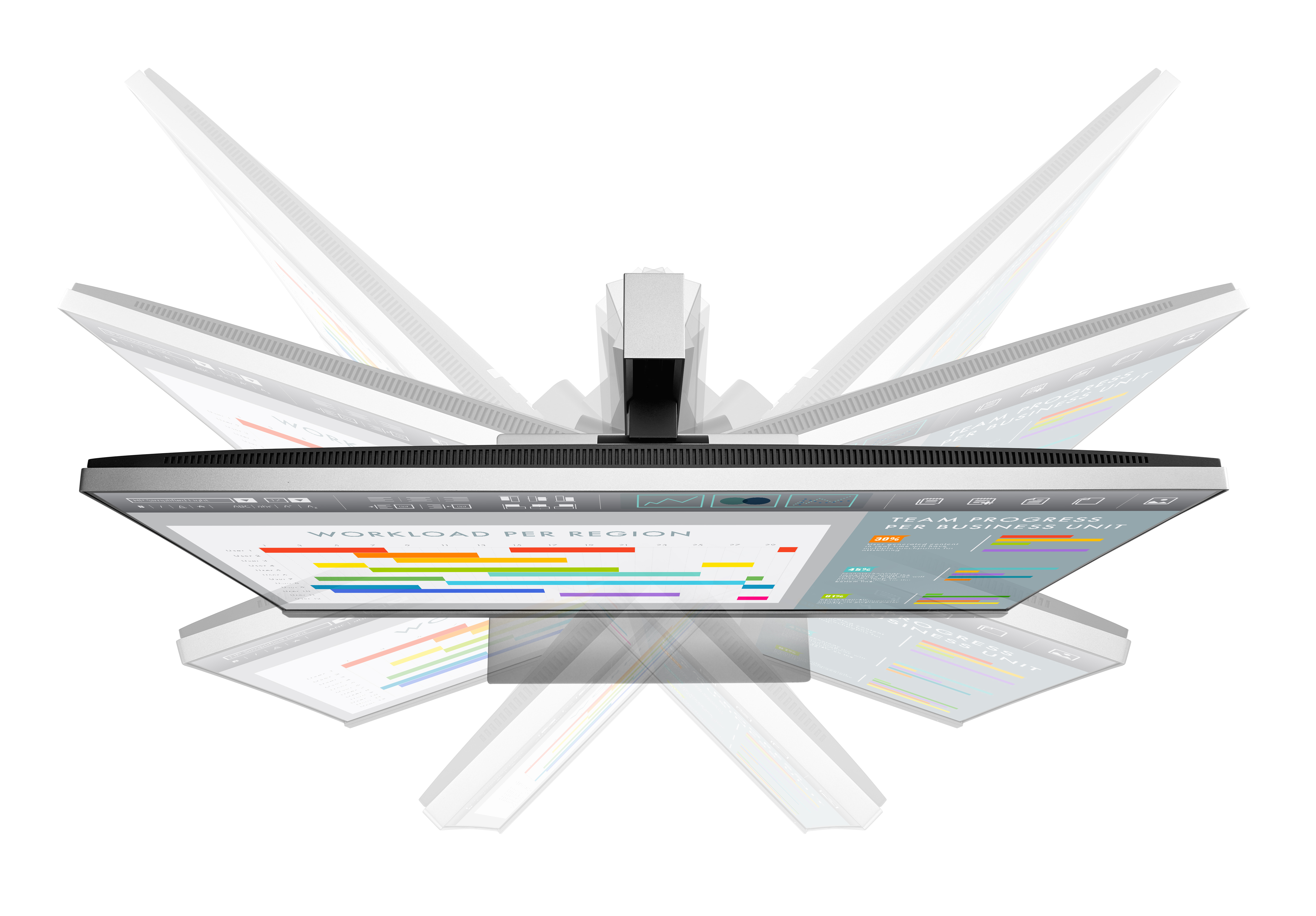 1FH49AA#ABB elitedisplay e243i monitor 24" ips micro edge, led backlit 178 / 178 300 nits 1920 x 1200 1000:1 dp hdmi vga usb 2.0* 3-3-0y (repl m1p02aa) HP HP EliteDisplay Santreyd  - Вид №4