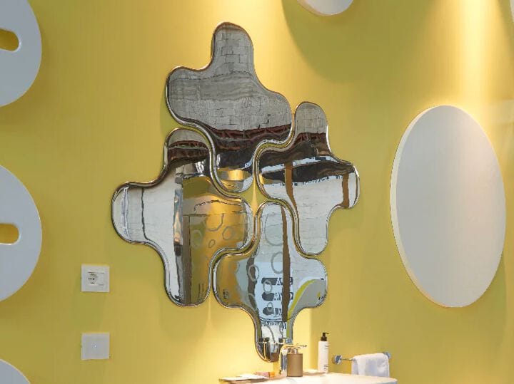 Настенное стеклянное зеркало PlusObject PUZZLE ARCH-00061262