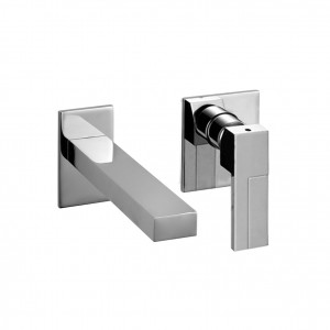 E211SB+D013A  Смеситель из стены для раковинывылет 20 см без ручки ограничитель потока воды до 5 л/мин при 3 бар впуски 1/2'' без донного клапана (a) ручка 3348 заказывается отдельно см раздел ''Ручки'' Fantini Rubinetti AR/38