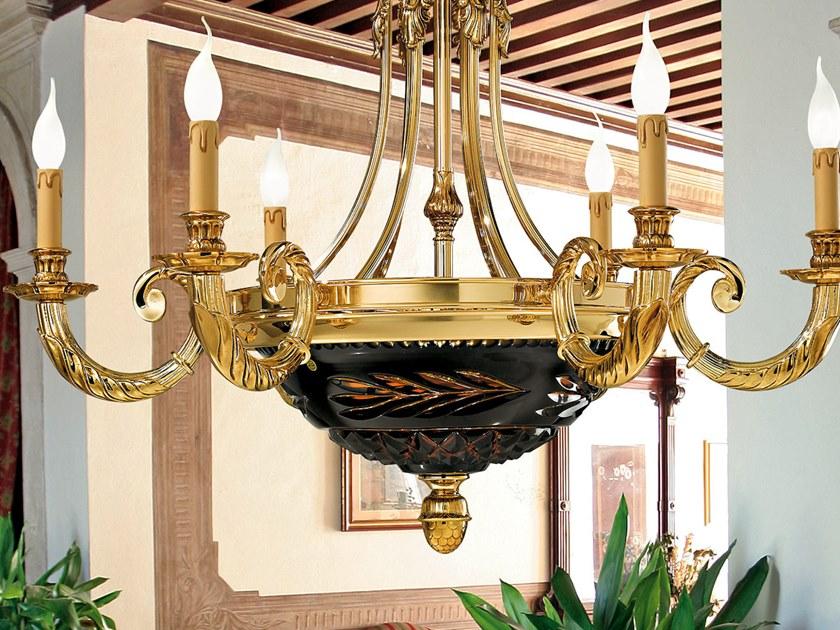 Possoni Illuminazione Люстра из чистого золота с градиентом и синим кристаллом Clarissa 4501/6+6 - Вид №1