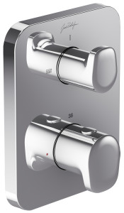 E75389-CP Термостатический смеситель с запорным клапаном/двухходовым переключателем — Гибридная отделка JACOB DELAFON MODULO