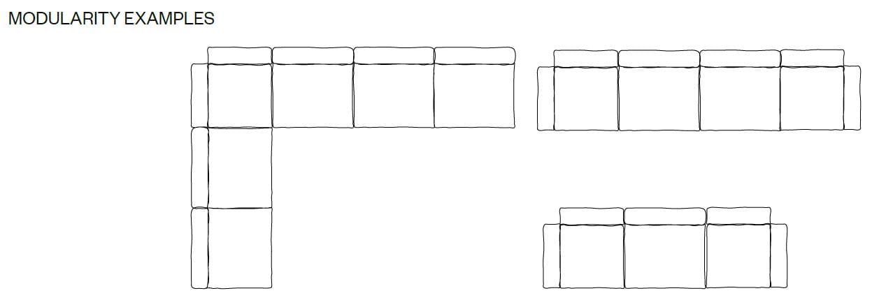 Модульный тканевый диван BD Barcelona PILLOW CANVAS ARCH-00079215 - Вид №44