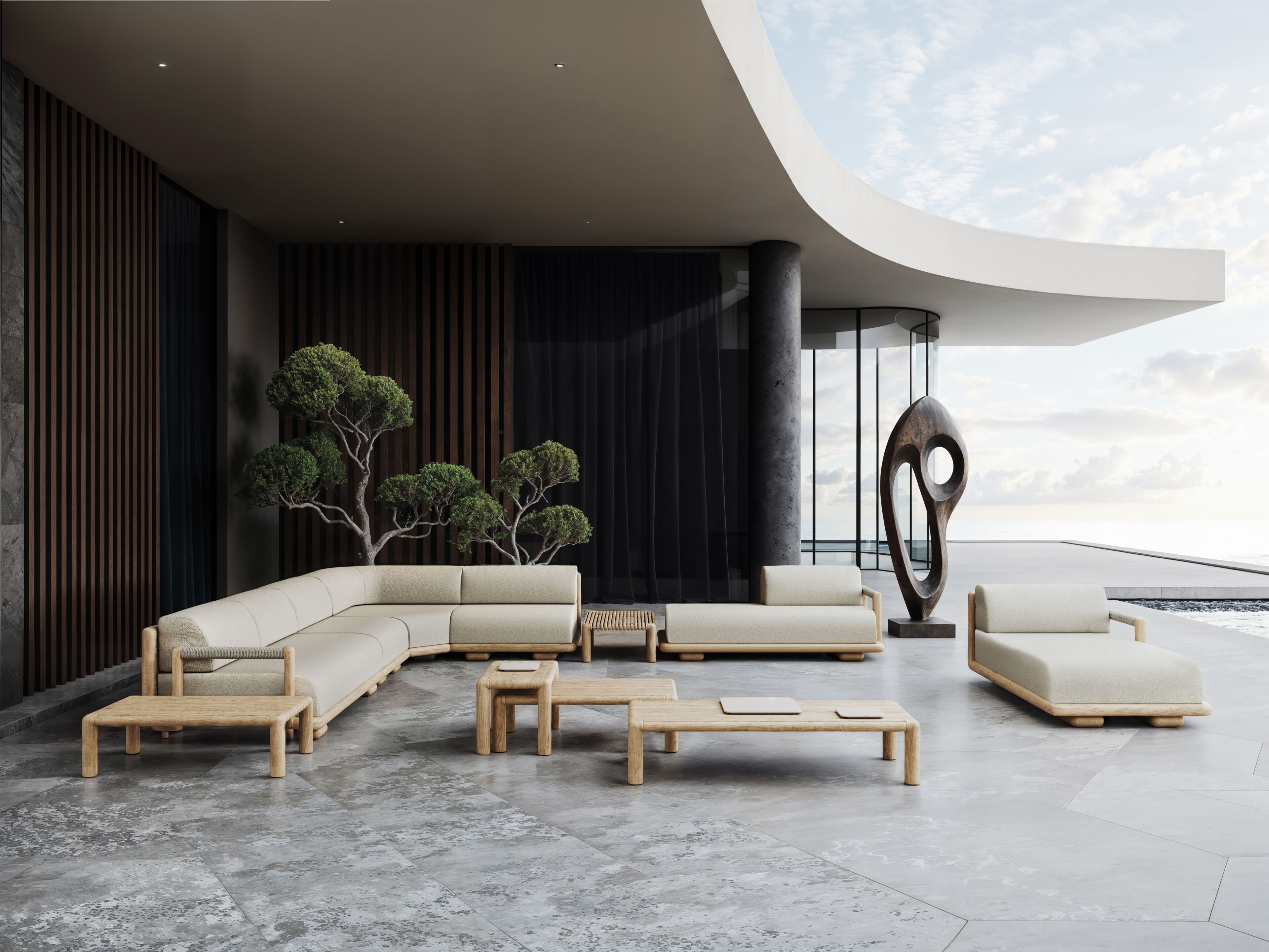 Деревянный прямоугольный низкий садовый столик SNOC Caleo ARCH-00077649 - Вид №6