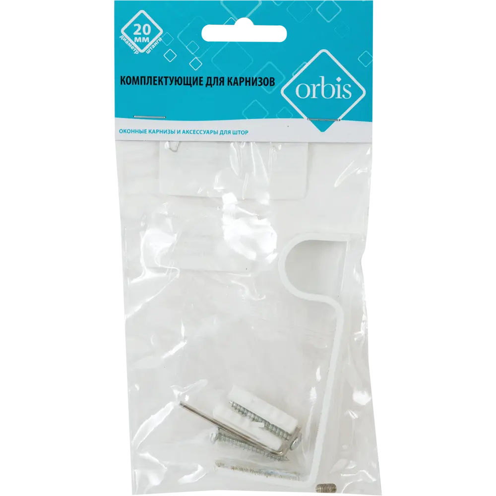 Держатель однорядный простой Orbis, металл, цвет античный белый, 2 см STLM-2208605 - Вид №3