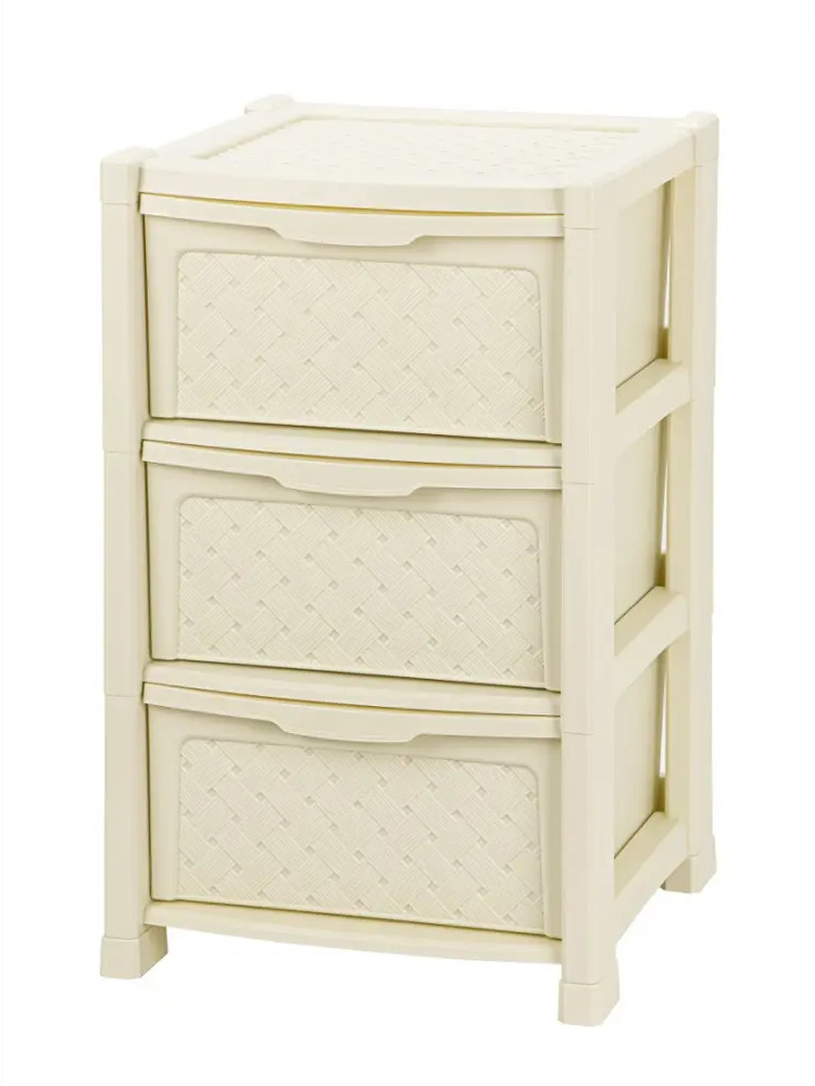 91668351 Комод Эльфпласт Виолла 39x64x39 см пластик цвет молочный STLM-1079510