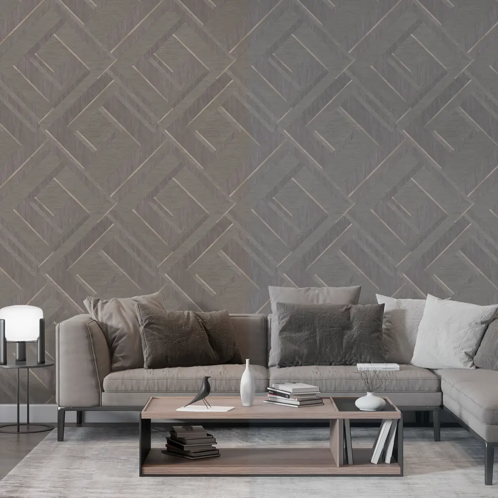 Флизелиновые обои WALLSECRET Decorium - элегантный коричневый для стильного интерьера 89366708 STLM-1361473 - Вид №5