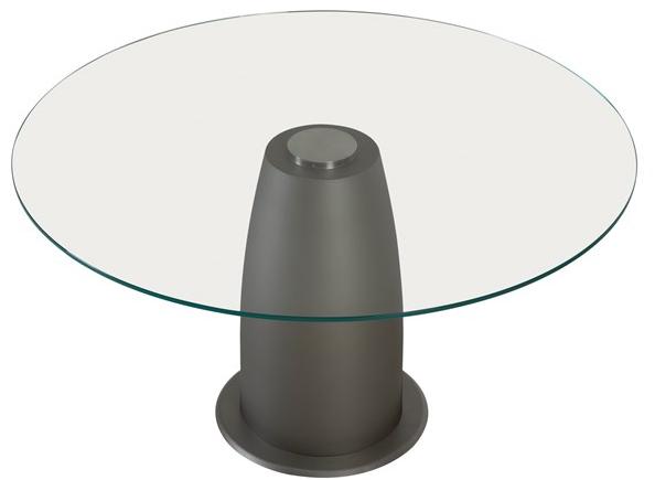 Tonin Casa Круглый стеклянный стол с основанием из окрашенной стали sun-id-1409451 - Вид №1