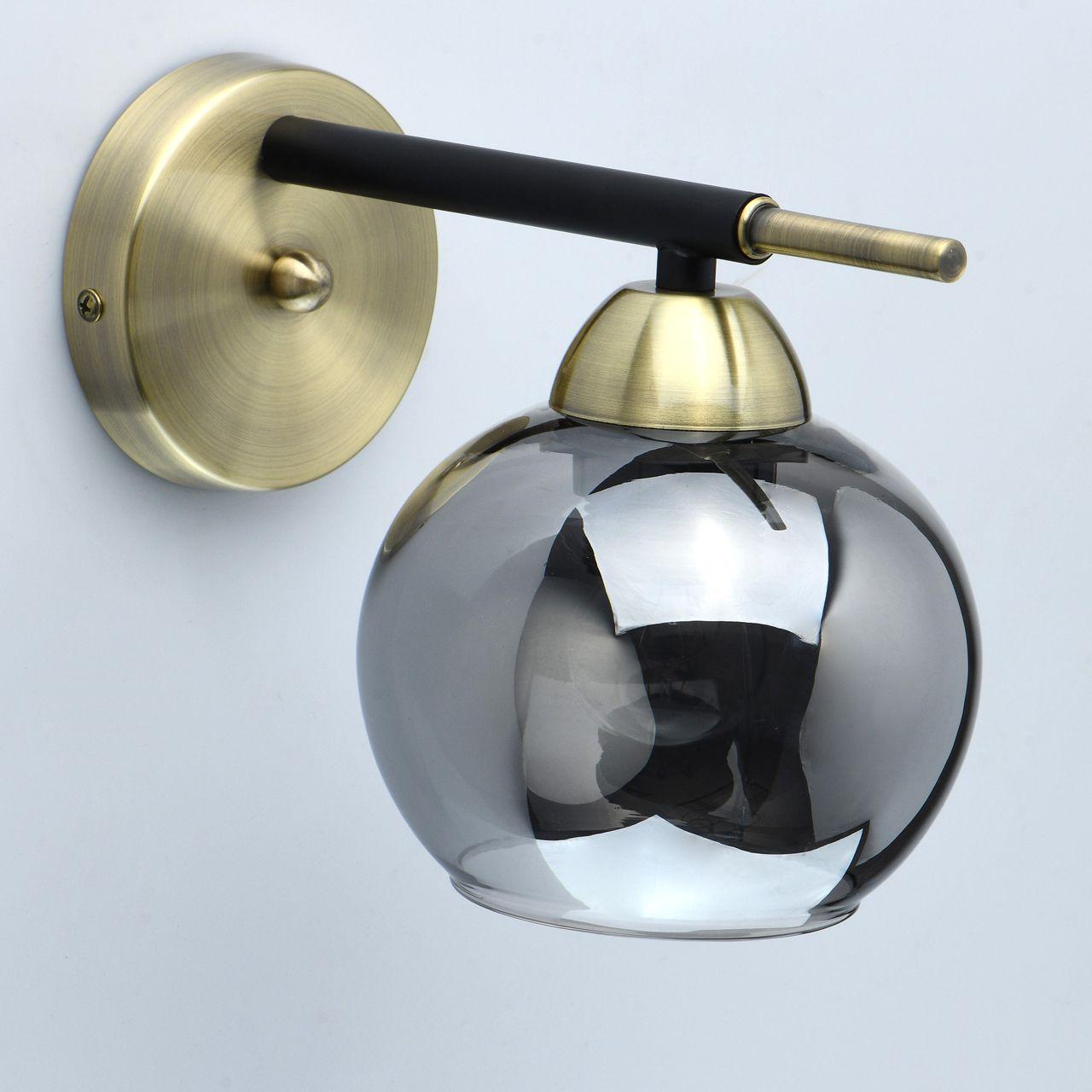 Бра настенное темно-серое De Markt "Гамбург" 605024501 DE MARKT ГАМБУРГ 00-3930667 Серый  - Вид №1