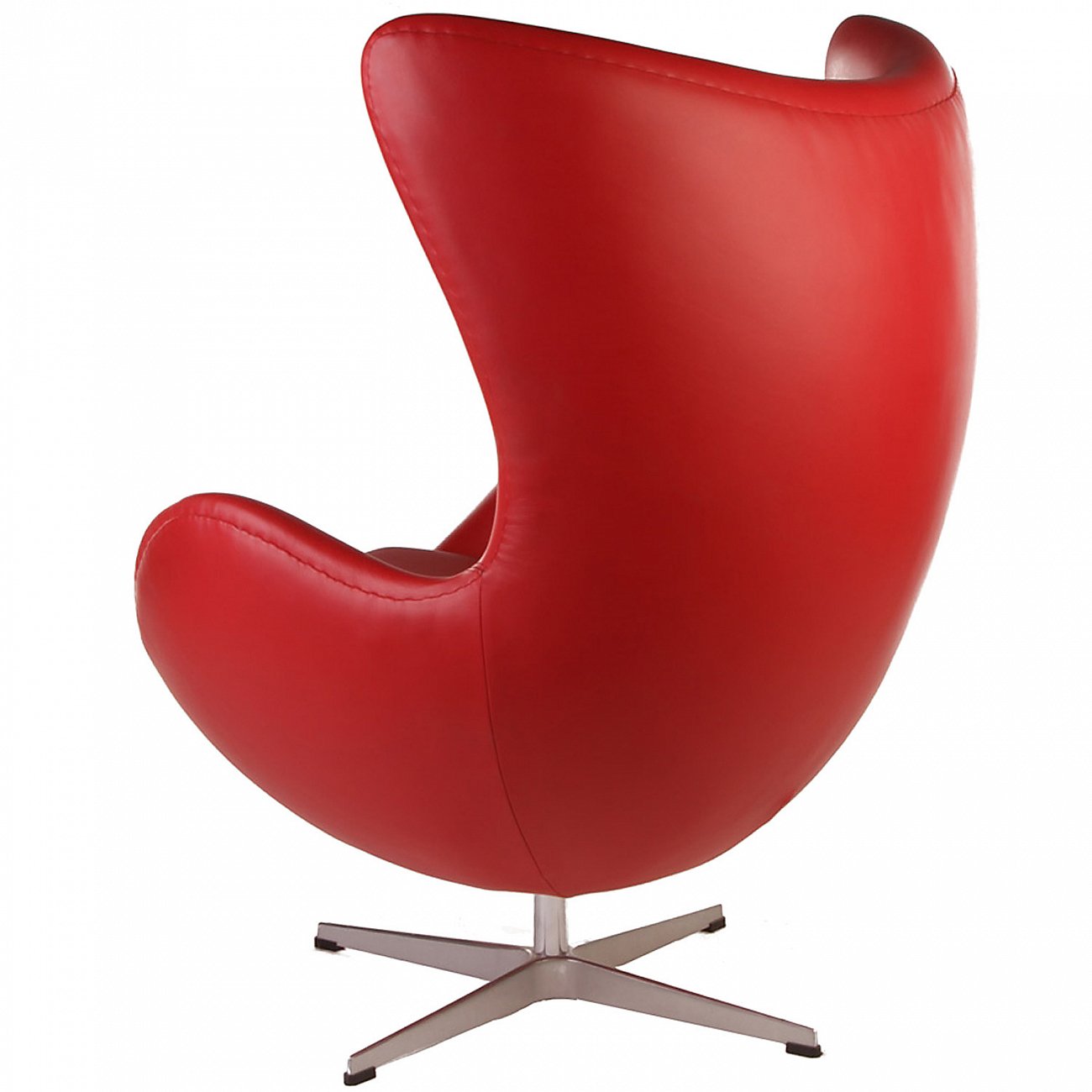 Кресло-яйцо кожаное с мягкими подлокотниками 104х80 см красное Egg Chair RedDeluxML035 SOHO DESIGN ДИЗАЙНЕРСКИЕ 00-3886287 Красный  - Вид №3