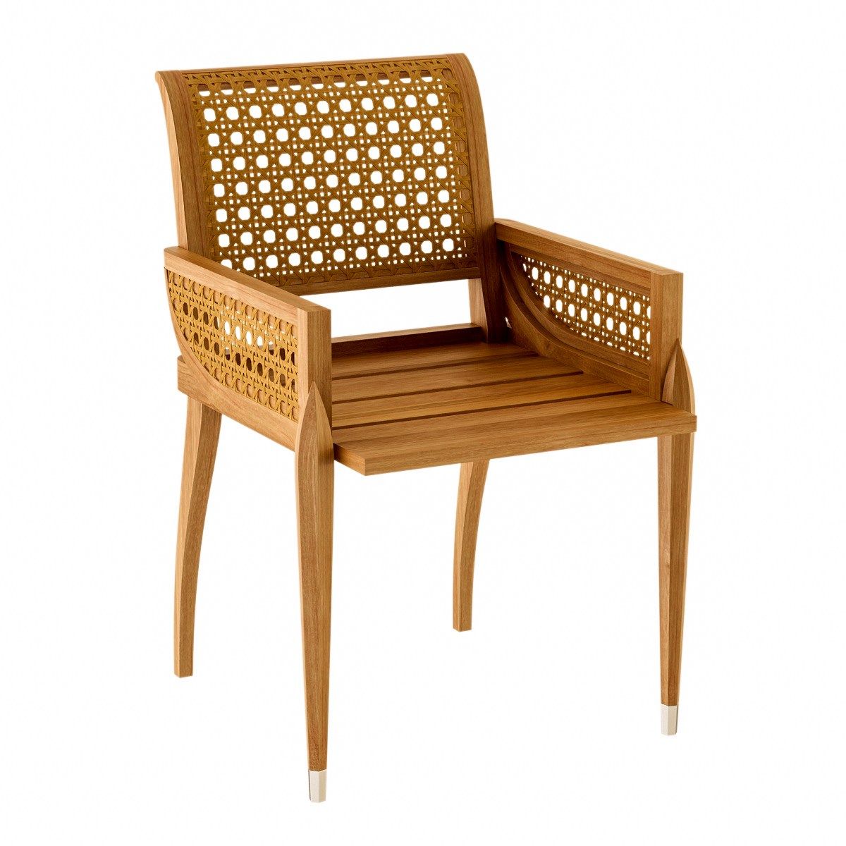 Стул для сада из тикового дерева с подлокотниками ASTELLO ARCH-00032572 - Вид №1