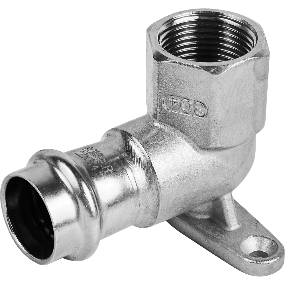 Водорозетка Rommer 3/4"x22 мм ВПр-ВР нержавеющая сталь STLM-2105549