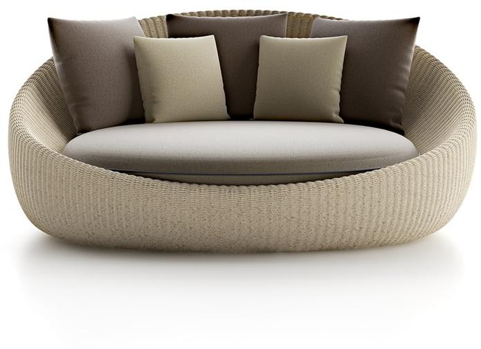 Atmosphera 2-х местный изогнутый полиэтиленовый садовый диван Twiga Tw.dyb - Вид №1