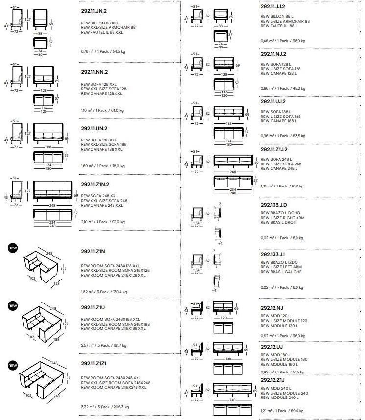 Sancal Диван из ткани с розеткой и usb Rew sun-id-1382285 - Вид №8