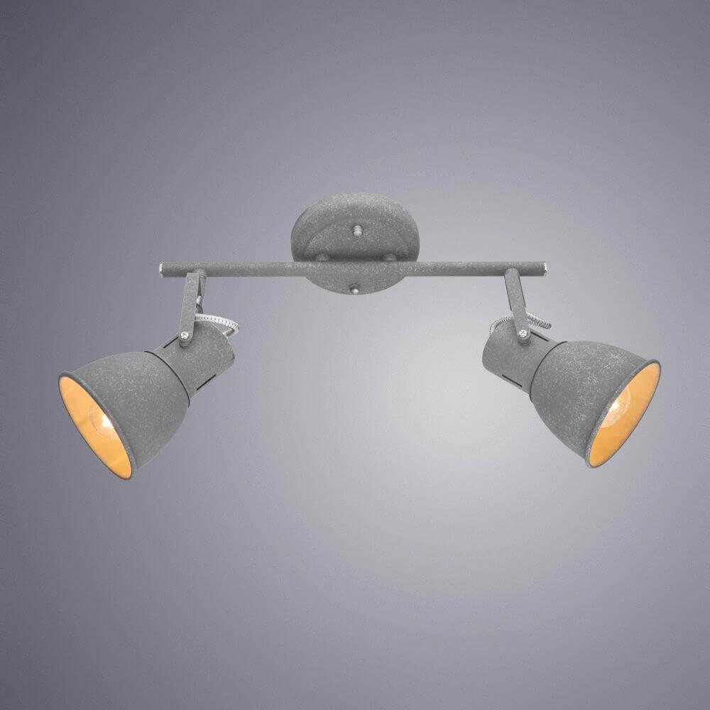 Спот потолочный серый с 2 плафонами Arte Lamp A1677PL-2GY ARTE LAMP 1677 00-3926544 Серый  - Вид №1