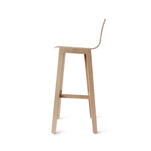 Высокий дубовый стул с подставкой для ног