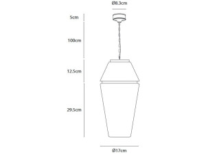 Подвесной светильник из алебастра и латуни