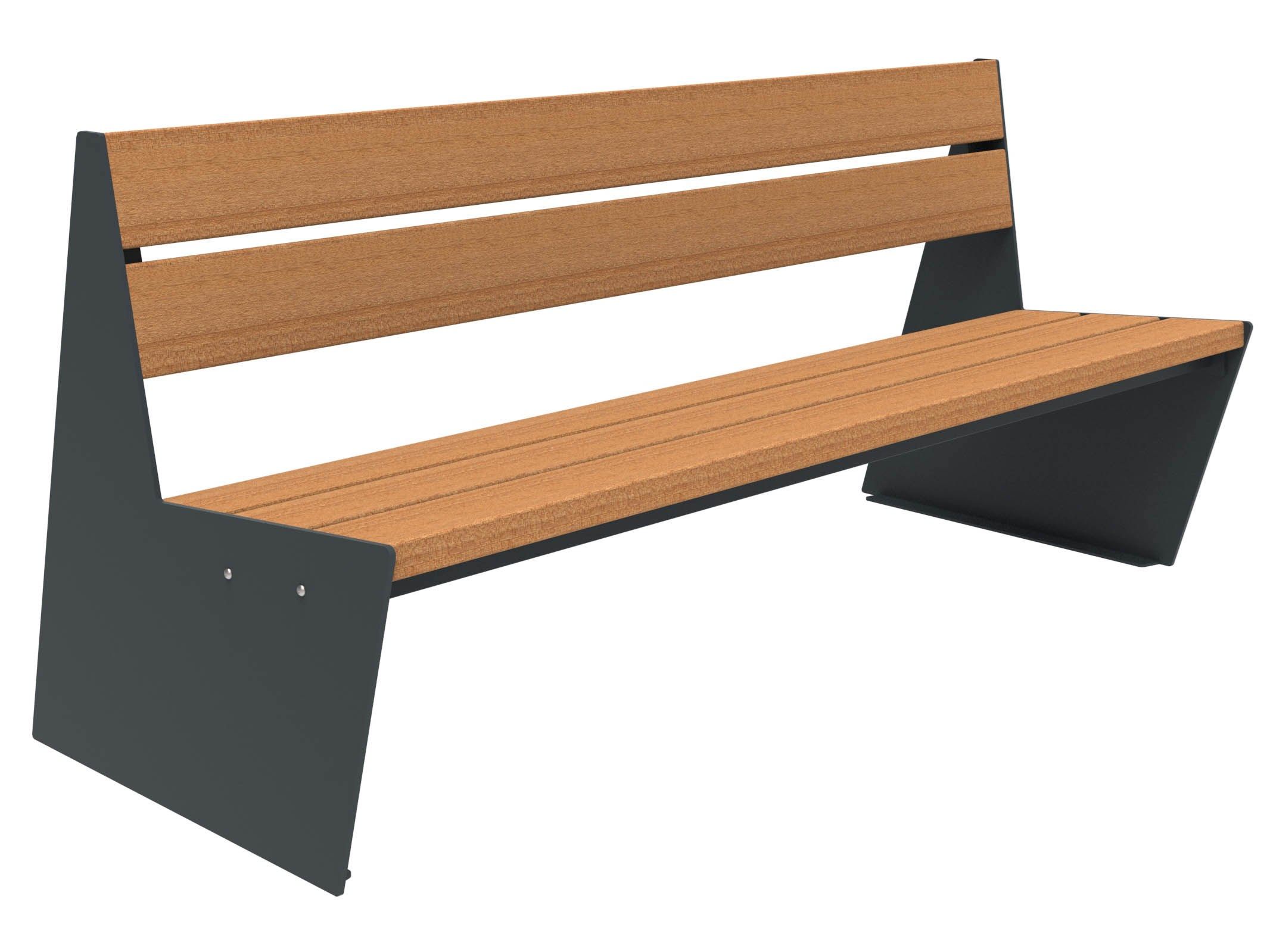 Скамья из окуме со спинкой Lazzari Sharp ARCH-00087617 - Вид №13