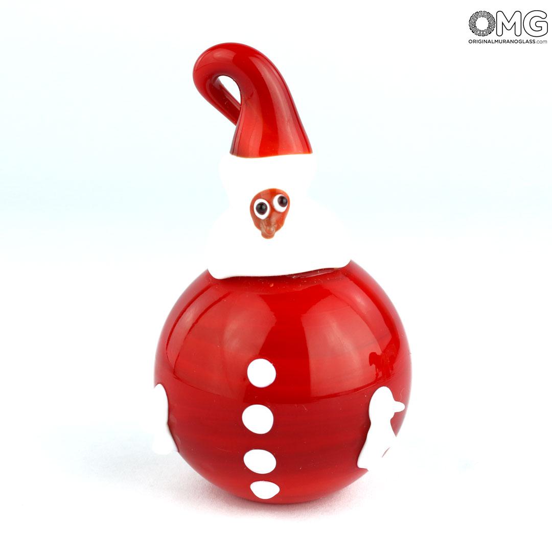 3658 ORIGINALMURANOGLASS Набор ёлочных игрушек Санта Клаус - муранское стекло Glass OMG 5 см  - Вид №1
