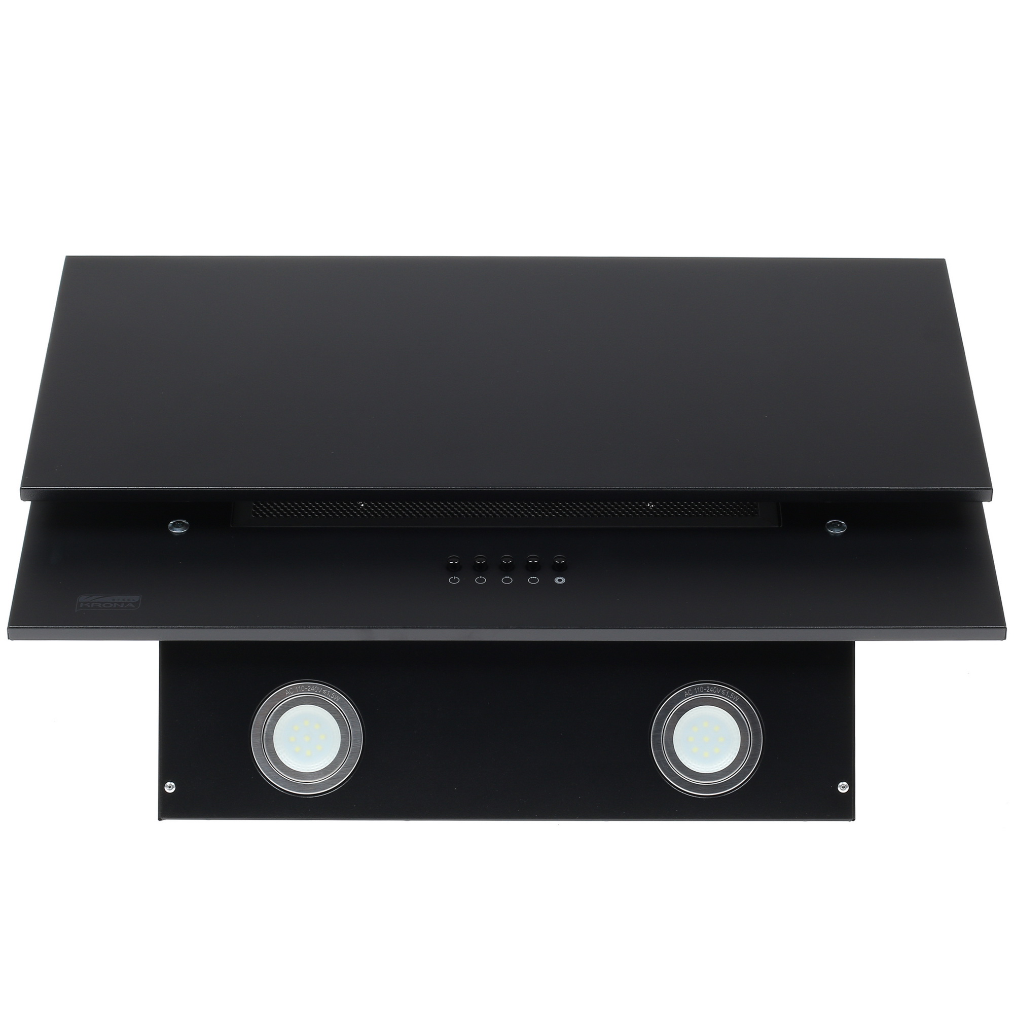 1222077 Вытяжка наклонная KRONA OLLY 600 PB черный/черный STDN-0135377 - Вид №5