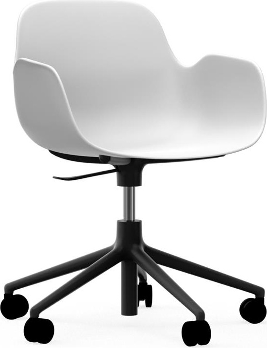 606150 Кресло Swivel 5W Gaslift Black Alu White Normann Copenhagen Form