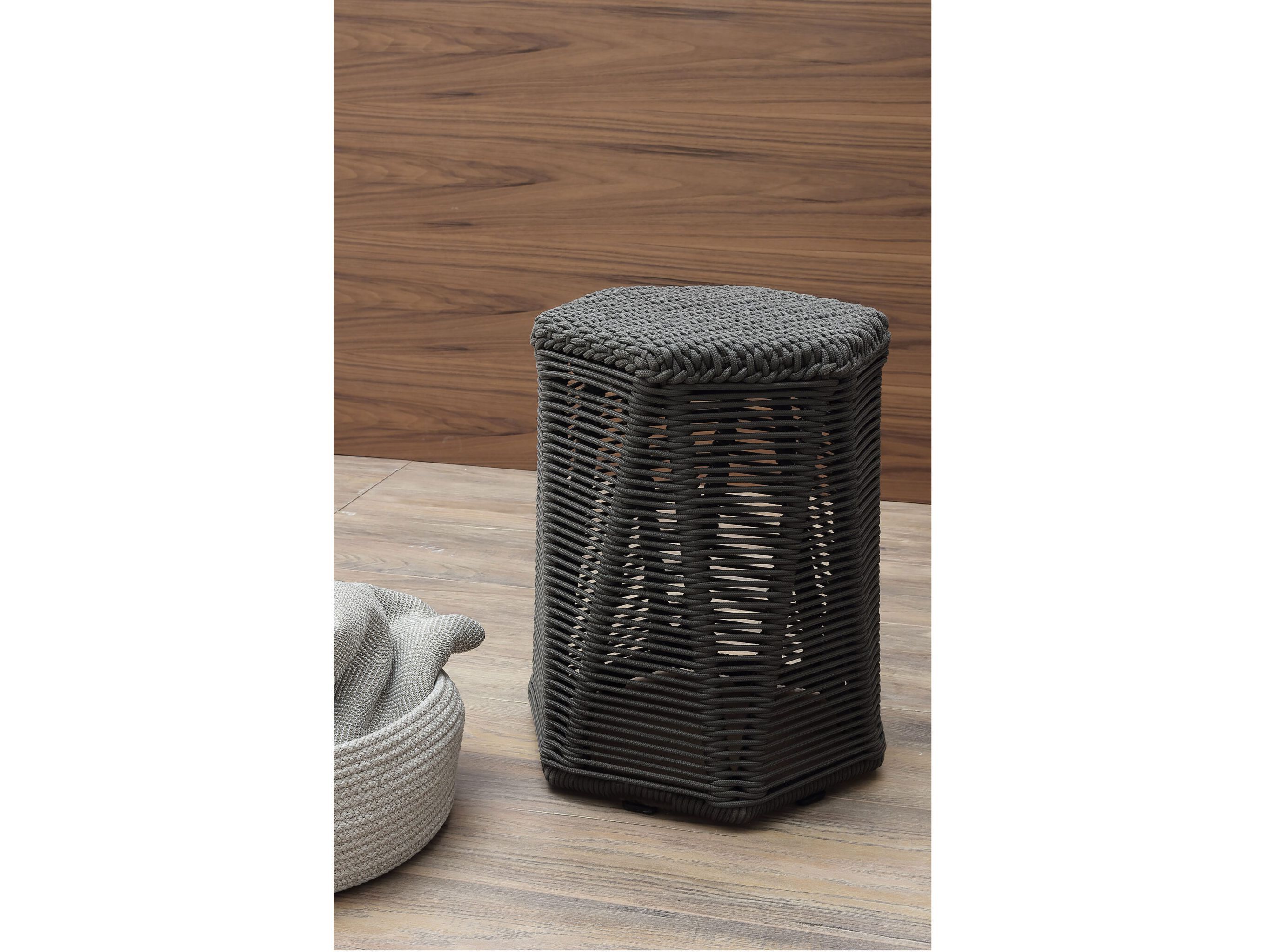 Плетеный алюминиевый садовый пуф Nodo Italia DIAMOND HIGH ARCH-00072482 - Вид №4