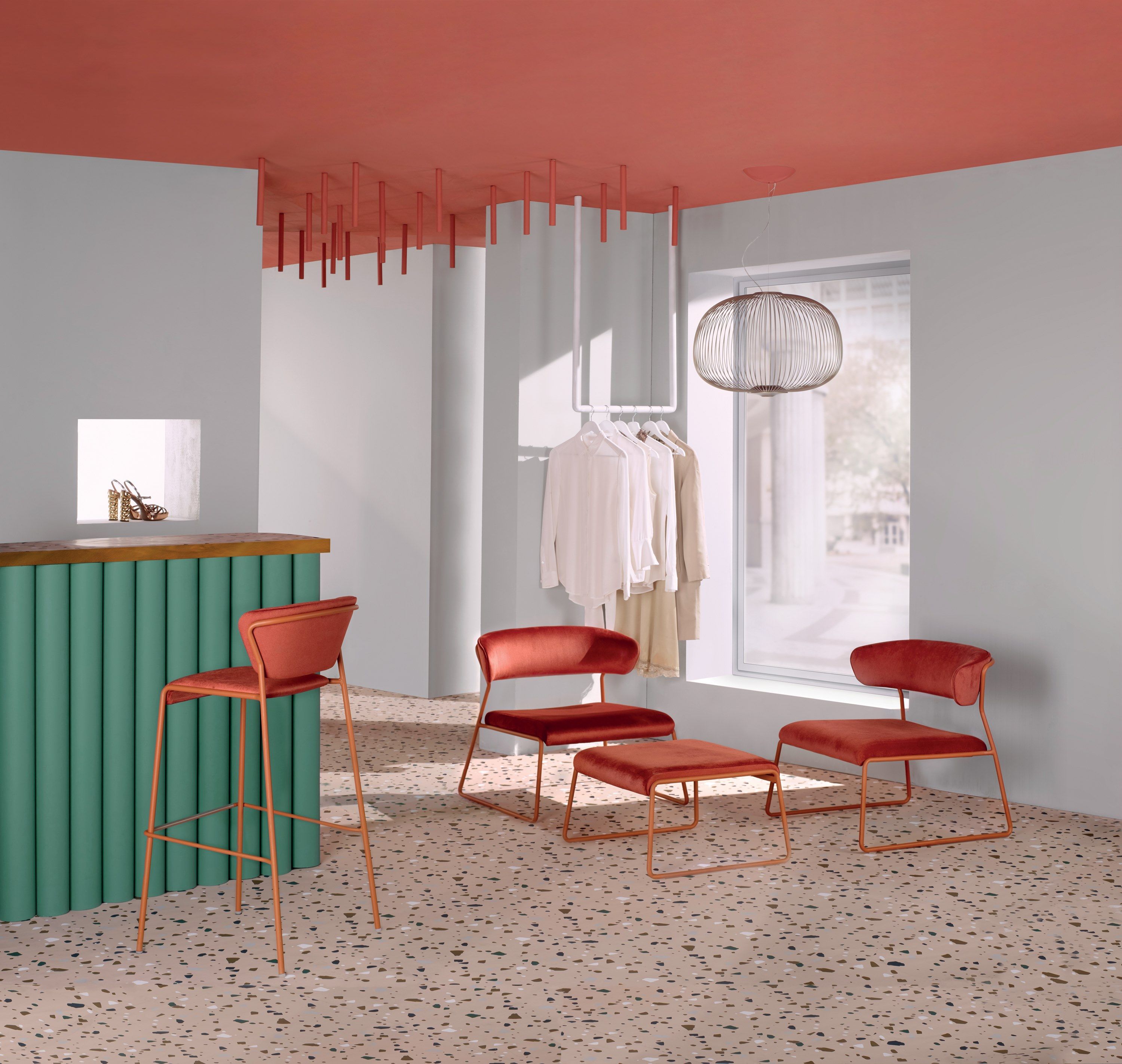 Кресло с салазками из ткани S-CAB Lisa ARCH-00149229 - Вид №6