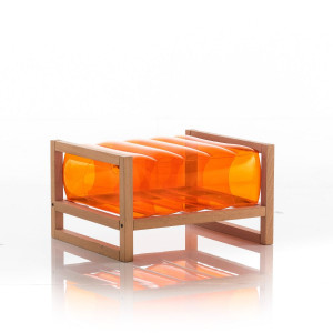 MOJOW YOKO WOOD пуф Оранжевый PYKCB01TR