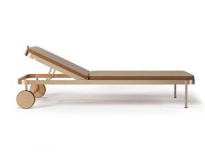 Садовая кровать с откидной спинкой из ткани