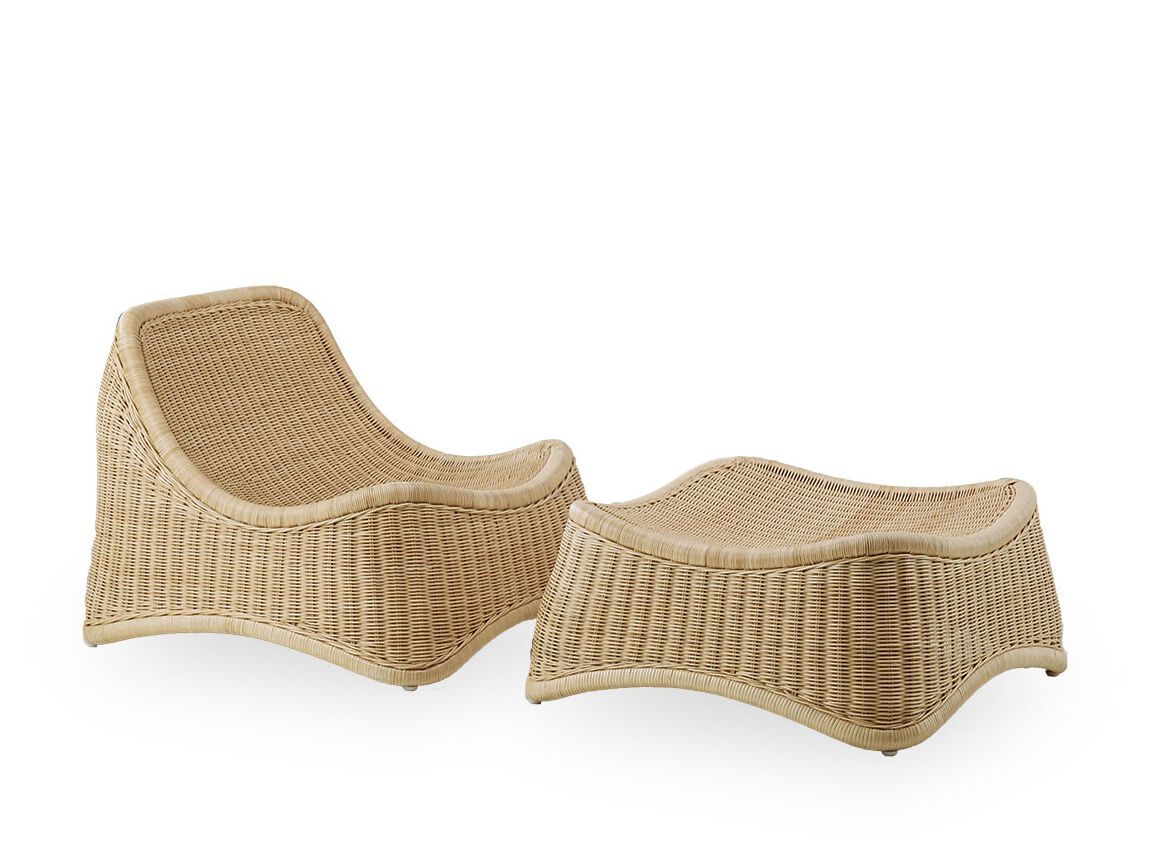 Кресло из ротанга с подставкой для ног Sika Design ICONS ARCH-00080678