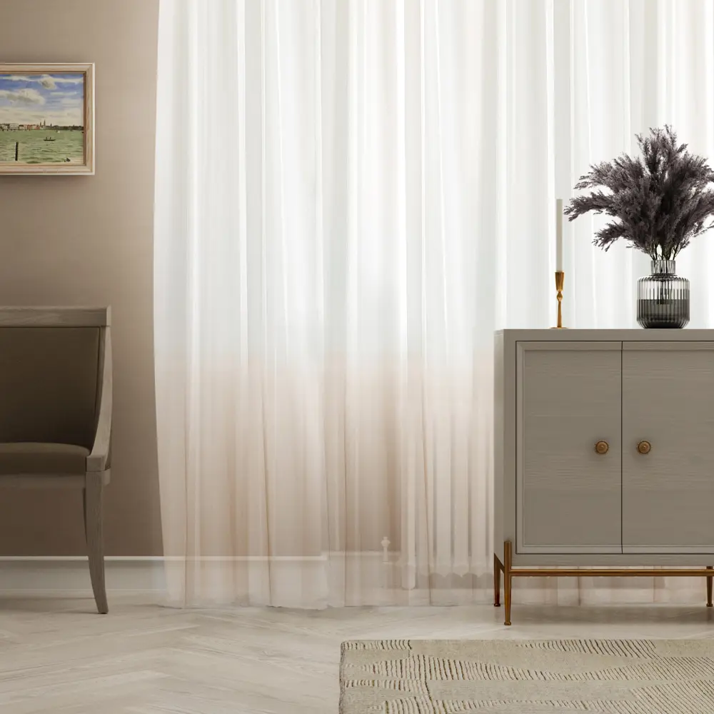 Тюль на ленте Париж 300x280 см цвет капучино 84841887 STLM-2078165 MIAMOZA 