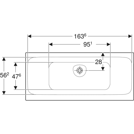 554.124.01.1 Прямоугольная ванна Geberit Tawa, тонкое исполнение, Duo, с ножками Geberit  - Вид №11