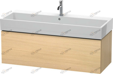 LC617907171 Тумбочка подвесная L-Cube #LC6179 1184 x 459 мм Средиземноморский дуб Duravit