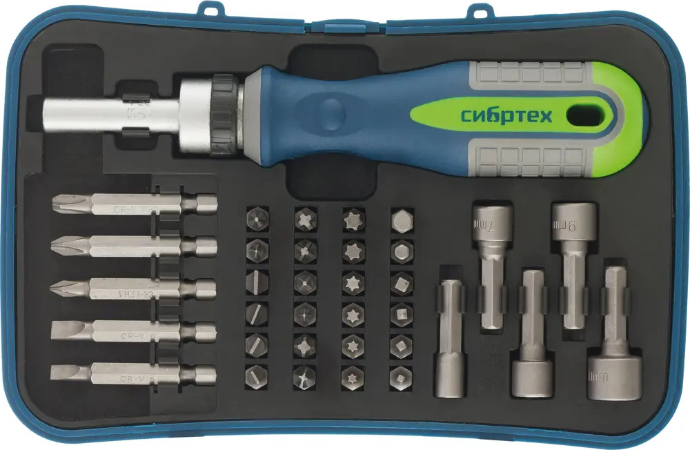 Набор отверток и бит Сибртех 13337 с 35 предметами для профессионального монтажа 84951395