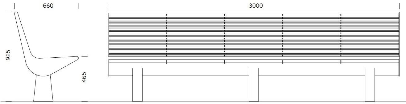 BENKERT BANKE Скамья из нержавеющей стали с подлокотниками Siardo sun-id-1396969 - Вид №2